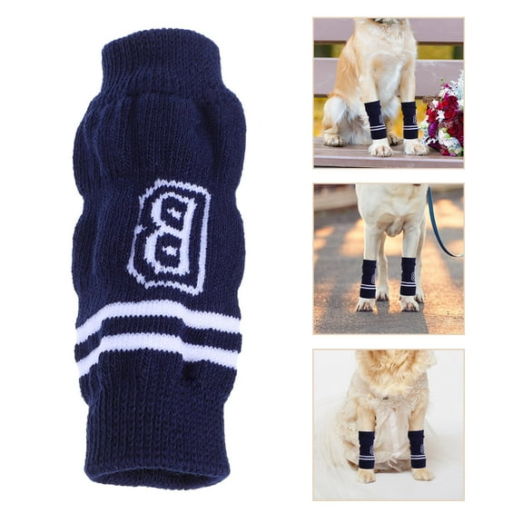 NIAIZEK 4Pcs Dog Hock Covers Dark Blue Arm Warmers For Pets Protection From Injuries