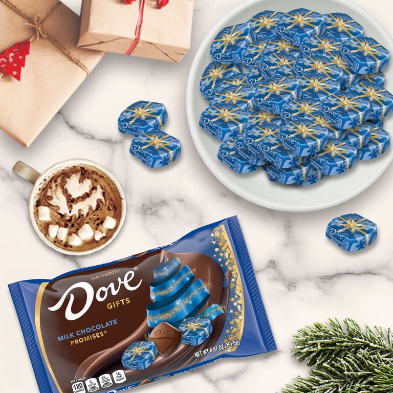 DOVE オール５ミリ　セミドライ DOVE Chocolate, Promises Milk Chocolate Christmas Candy, 8.87 oz
