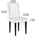 thumbnail image 5 of 6 Pcs Gray Plaid Dining Room Chair Covers, Parson Chair Covers,Stretch Chair Covers Chair Covers Protector for DiningRoom,Hotel,Ceremony, 5 of 6