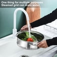thumbnail image 3 of Yibooy 11inch 3 Tier Stainless Steel Steamer Pot w/ Lid & Handle Thick Food Steamer, 3 of 9
