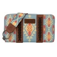 thumbnail image 4 of Wrangler Wristlet Western Wallet Boho Aztec Credit Card Holder for Women, Brown, 4 of 8