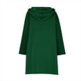 thumbnail image 5 of UYISJ Women's Wool Blend Winter Coat with Pockets Mid Long Open Front Warm Jacket Coat Lapel Collar Thick Wool Pea Coats Green 3XL, 5 of 8