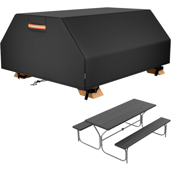 1Pc Picnic Table Cover 70/72 In Heavy Duty 420D for 6 Ft Picnic Table Bench Set