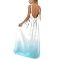 thumbnail image 1 of Yanlir Robe Longue Ample à Bretelles pour Filles, Mode Mignonne à Rayures Imprimées, Dos à Cordon, pour Enfants et Ados, Tenue Élégante de Fête, Tenue Décontractée Confortable (Bleu Clair#2, 7-8 Ans), 1 of 9