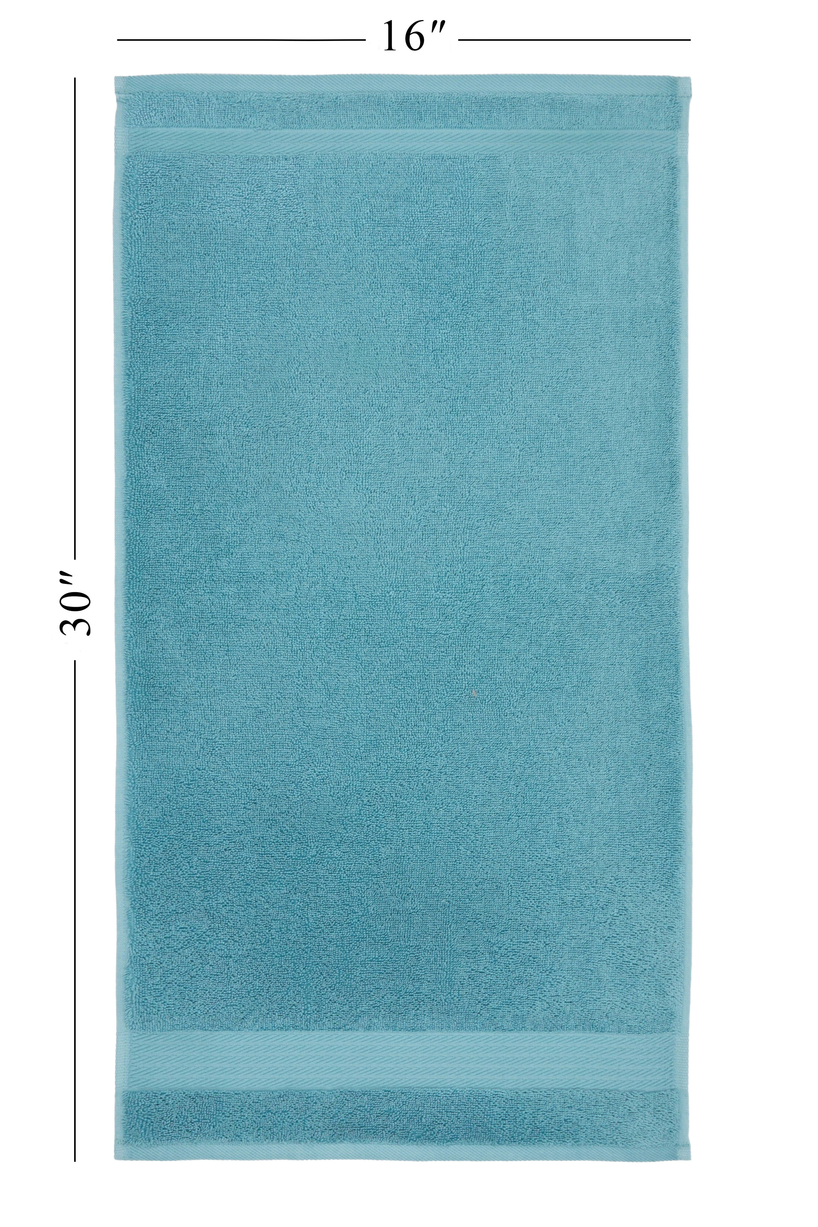 Ozdilek 4-Piece 16x30 Hand Towels  575 GSM – 100% Turkish Cotton, Luxury Soft , Quick Dry & Absorbent, Fade-Resistant, Comfortable & High-Quality Cotton Towel (Milky Blue)