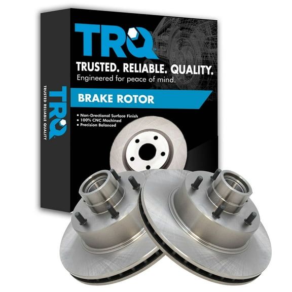 TRQ Front Disc Brake Rotor Driver & Passenger Side Kit Pair Set of 2 for GM New