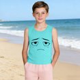 thumbnail image 4 of Camisola de Niños Pequeños 3-15 Años sin Mangas Tela Suave Impresión de Gradiente para la Fiesta de Boda de Pageant Casual, 4 of 8