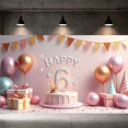 thumbnail image 6 of Yatrandify Glittery Cake Happy Birthday Banner Colorful Balloons Crown Happy Celebration Backdrop for Kids Birthday Party Photo Shoot Event, 6 of 6