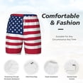 thumbnail image 3 of Mens Swim Trunks America Flag Quick Dry Board Shorts with Compression Liner, 3 of 6