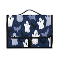 thumbnail image 2 of Portable Travel Toiletry Bag Roll up Makeup Bag Spacious Hanging Hook Makeup Bag for Travel Gym Camping Halloween Ghost Pattern, 2 of 9
