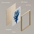 thumbnail image 4 of PixonSign Framed Canvas Print Wall Art Set - Navy Blue Watercolor Ocean Coral Posters - Collage Gallery Set of 9 Ocean Wildlife Abstract Geometric Illustrations Wall Décor for Home - Natural, 4 of 5