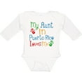 thumbnail image 3 of Inktastic My Aunt in Puerto Rico Loves Me Boys or Girls Long Sleeve Baby Bodysuit, 3 of 5