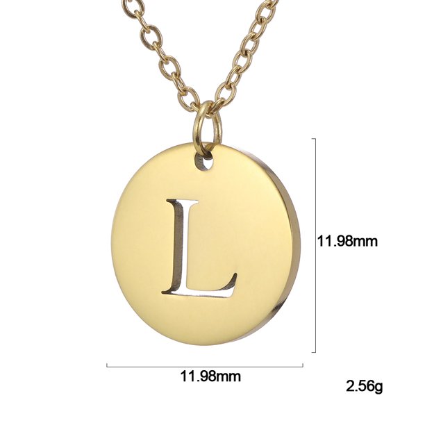 CJie Collar con colgante redondo con letras de A-Z para mujer, Gargantilla con nombre inicial del alfabeto de acero inoxidable, accesorios de moda, joyer铆a para madre