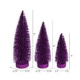 thumbnail image 2 of Vickerman 7"-9"-11" Plum Glitter Oval Pine Artificial Christmas Tree, Set of 3, 2 of 2