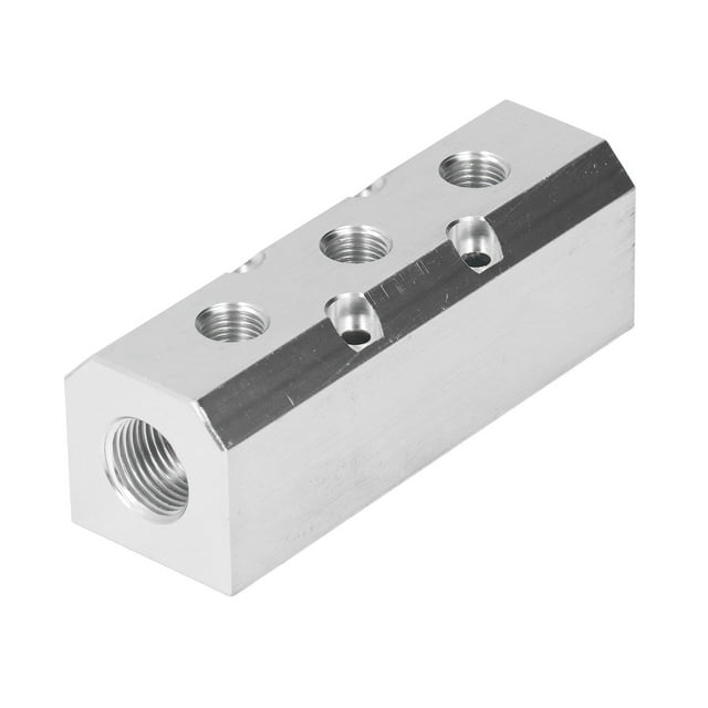 Colector de aire de gran caudal, bloque neumático de aluminio, 40 x 40 mm, entrada G1/2, salida G1/4, SY40-02-3F