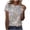 Silver, variant on QASIEATN Women's Trendy Essentials Clothing: Graceful Short Sleeve Sequin Print Round Neck Casual T Shirt Fall Fashion Outfits for Women