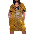thumbnail image 1 of GUSTAV KLIMT - Retrato de Adele Bloch-Bauer I Impresión artística de Gustav Klimt en HD Vestido de bolsillo suelto Vestido de mujer Vestidos de lujo, 1 of 6