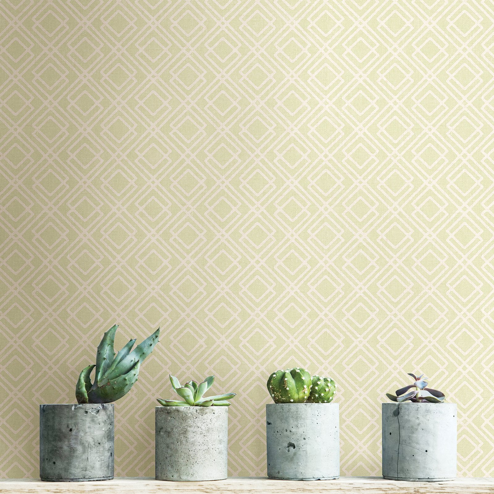 Brewster Lattice Taupe Milly Wallpaper, 20.5-in by 33-ft, 56.4 sq. ft