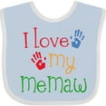 thumbnail image 3 of Inktastic I Love My Memaw Girls Baby Bib, 3 of 4