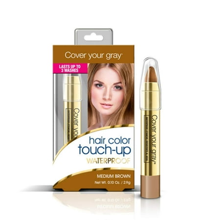 Cover Your Gray Waterproof Hair Color Touch-up Pencil - Medium Brown (Best Eyebrow Pencil For Gray Hair)