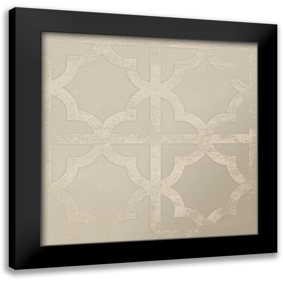 Grey, Jace 12x12 Black Modern Framed Museum Art Print Titled - Cream Fence 1