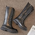 thumbnail image 5 of Caqnni Girls Knee High Boots Side Zipper Riding Shoes for Little Kid/Big Kid Girls Autumn Winter Boots Size 11, 5 of 9