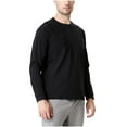 thumbnail image 1 of UAMVSH Chandails Athlétiques Légers à Manches Longues pour Hommes, Résistants au Soleil, Grande Taille, Col Rond, Course, Gym, Entraînement, avec Poches à Glissière (3X-Grand, Noir), 1 of 3