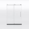 thumbnail image 4 of Frameless Shower Doors 60" Width X 76"Height with 3/8"(10mm) Clear Tempered Glass, Brushed Nicel Finish, 4 of 10