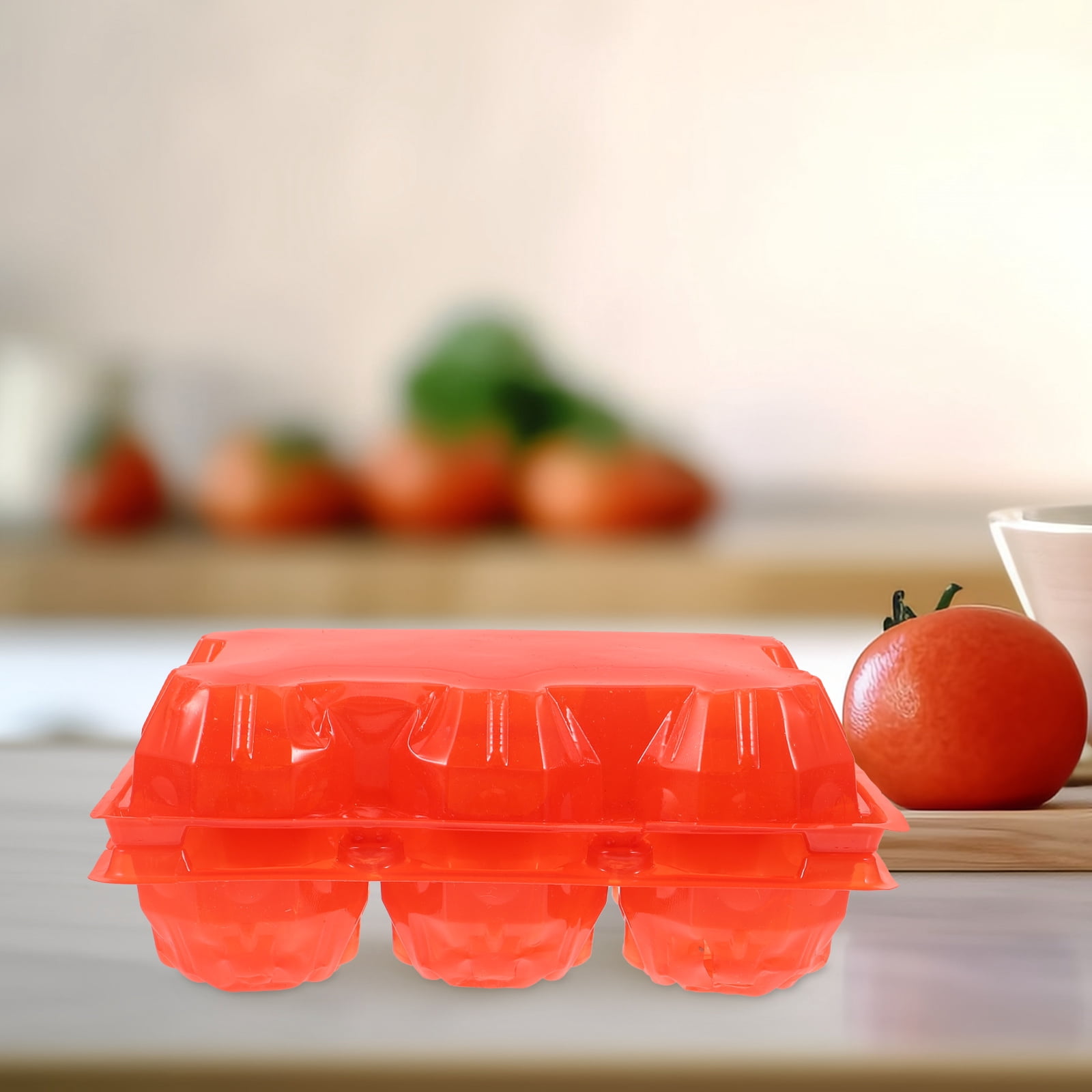 OUNONA Durable Red Plastic Egg Carton for Storage Use with Sturdy Design and Safe Performance 100 pcs
