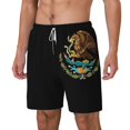 thumbnail image 5 of Mens Mexico Logo 2 in 1 Quick Dry Swim Trunks with Compression Liner Beach Shorts, 5 of 6