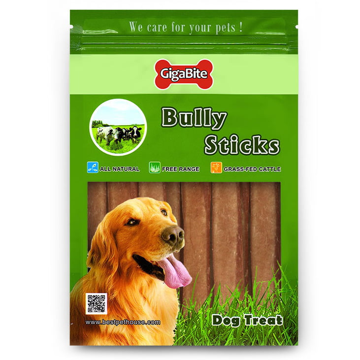 USDA & FDA Certified All Natural GigaBite 30-36 Inch Odor-Free Bully Sticks Free Range Beef Pizzle Dog Treat 
