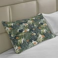 thumbnail image 2 of Hawaii Knitted Quilt Pillowcover, Colorful Palm Trees Tropical Plants Botanical Inspirations, Standard King Size Pillow Cover for Bedroom, 36" x 20", Jade Green Fern Green, by Ambesonne, 2 of 2