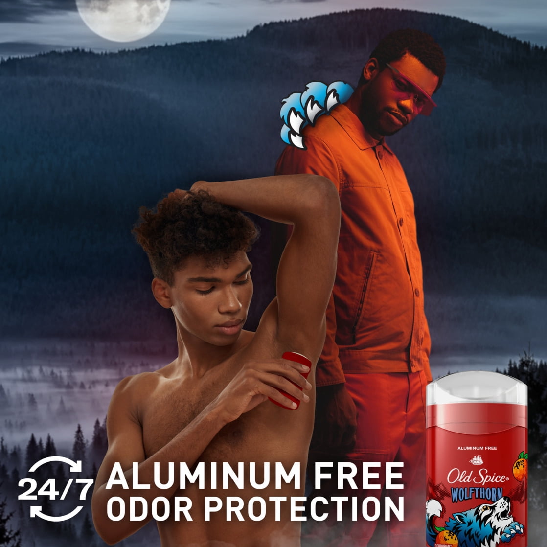 Old Spice Deodorant for Men, Wolfthorn, Aluminum-Free, 24/7 Freshness, 3oz Twin Pack
