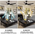 thumbnail image 5 of YUHAO 48 in. Dimmable Integrated LED Indoor Black Ceiling Fan with Light and Remote, 5 of 6