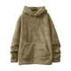 thumbnail image 4 of Dolkfu Sudadera Sherpa para hombres, sudadera cómoda y suelta con bolsillo, camisetas de manga larga para hombres en invierno. M, 4 of 8