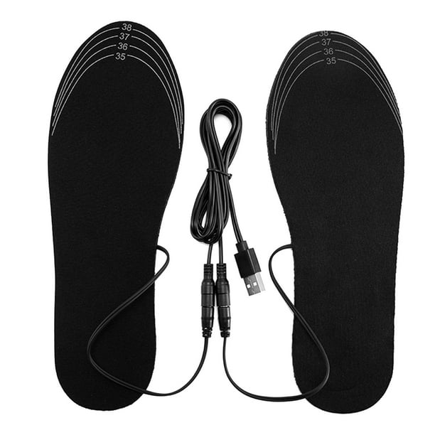 Solas con calefacción USB de carga, calefacción rápida lavable mujeres y hombres cálidas solas de invierno adecuadas para la , esquí, pesca, 35-39