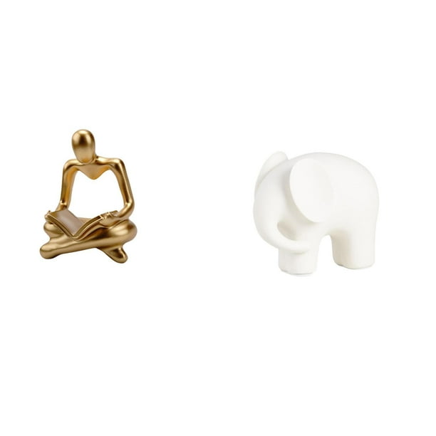 Figura del pensador abstracto,Estatua de Pensador Abstracto,Arte,Decoración para el Hogar,Figura de elefante,Figura decorativa de elefante estilo Feng Shui para el hogar,Figura coleccionable