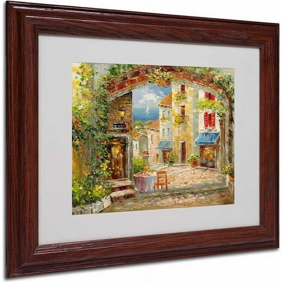 Trademark Fine Art "Capri Isle" Canvas Art by Rio, Wood Frame