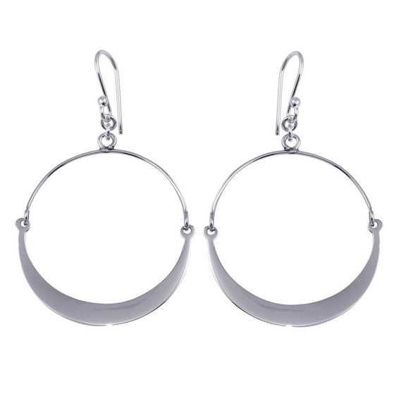 Sterling Silver Dangling Bendable Hoop Earrings