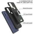 thumbnail image 4 of CoverON for Motorola Moto G Pure Phone Case, Kick Stand Ring Credit Card Slot Rugged Cover Magnetic Holder, Black, 4 of 9