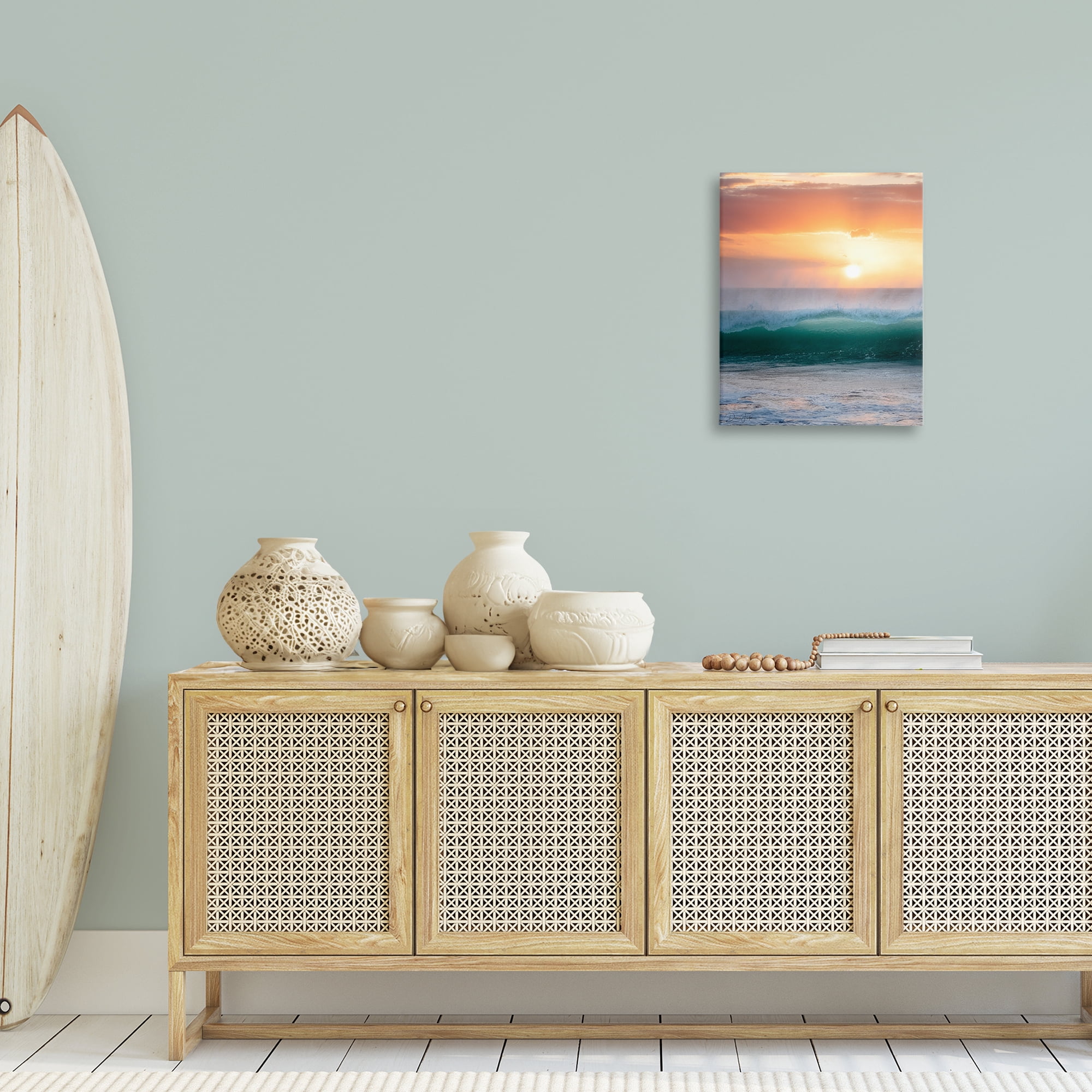 Stupell Industries Breaking Sea Wave Coastal Photography Gallery Wrapped Canvas Art Print Wall Art, 16 x 20