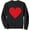 Black-01, variant on Valentines Red Heart Mens Sweatshirt Long Sleeve
