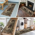 Area Rug 24×72in, Forest Brown Bear Fern Floor Carpet Living Room Rug ...