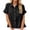 Black, variant on T Shirts for Women 2026 Summer Short Sleeve Button Down Collared Loose Business Casual Office Work Tshirt Blouse