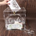 thumbnail image 1 of EIMELI Acrylic Card Box Clear Wedding Box with Lock and Slot Sturdy Transparent Money Box Holder Decorative Gift Card Envelop Collection Box with Thank You Sign for Wedding Party (Gold), 1 of 9