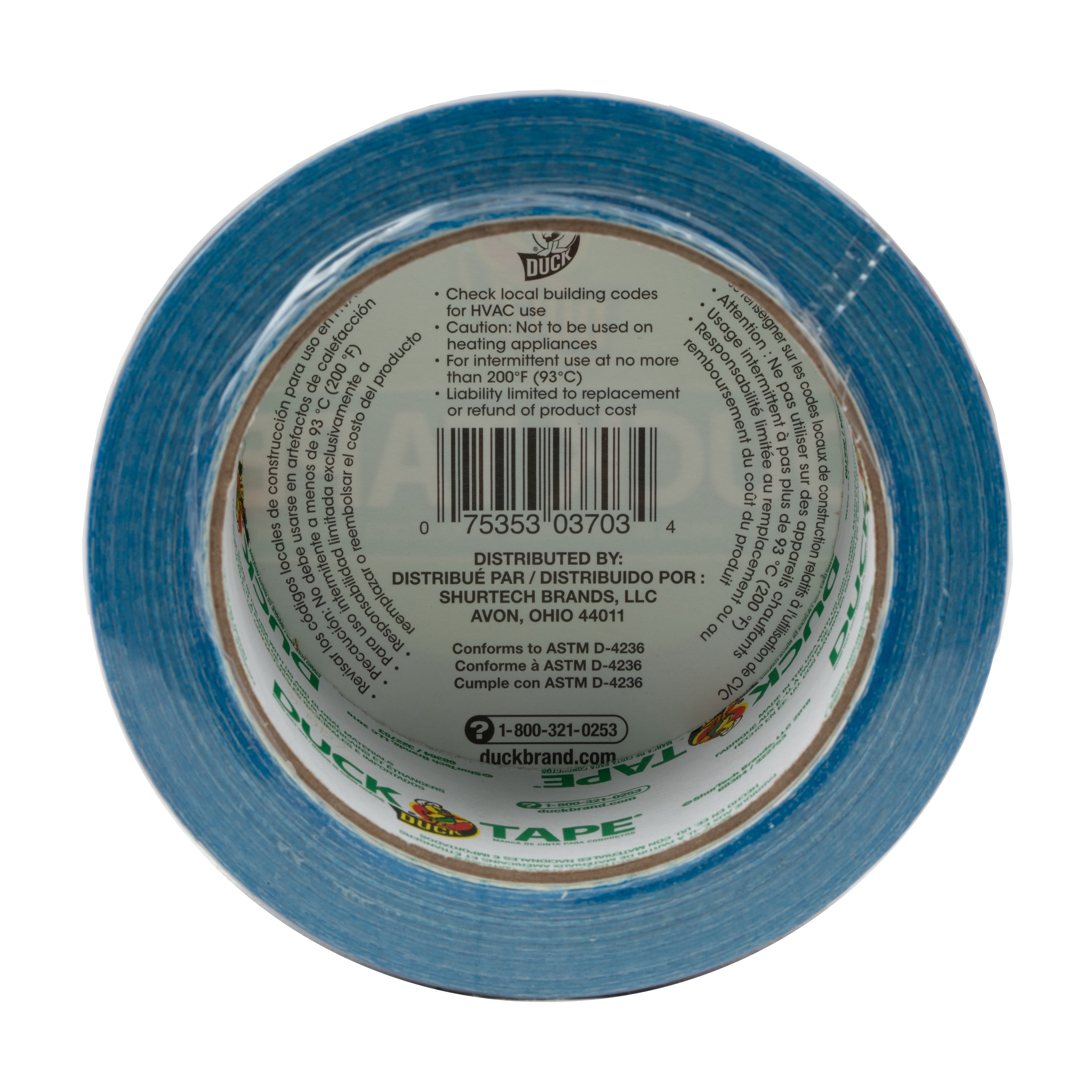 1.88 Inches x 20 Yards Duck Brand 1304959 Color Duct Tape Blue Single Roll 