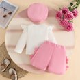 thumbnail image 5 of Juorvia Teen Girls 2pc Matching Set Sweatsuit Loose Fitted Hoodies with Pockets Elastic Waist Tapered Joggers(2-3 Years,Pink), 5 of 7