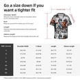 thumbnail image 7 of KLL Four Running Horses Print Men's Shirt Short Sleeve Button Down Summer Cuba Beach Shirts- Large, 7 of 7
