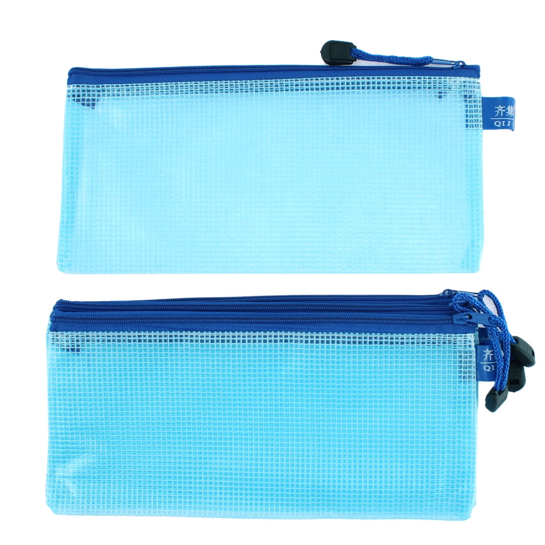 4pcs Transparent File Bag A4 Plastic Filing Bag Student Office Storage Zipper V2