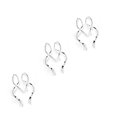 thumbnail image 2 of Xiao Hua Pendientes de línea geométrica irregular, colgantes, hechos a mano, con diseño minimalista, curvado y retorcido, de plata., 2 of 4
